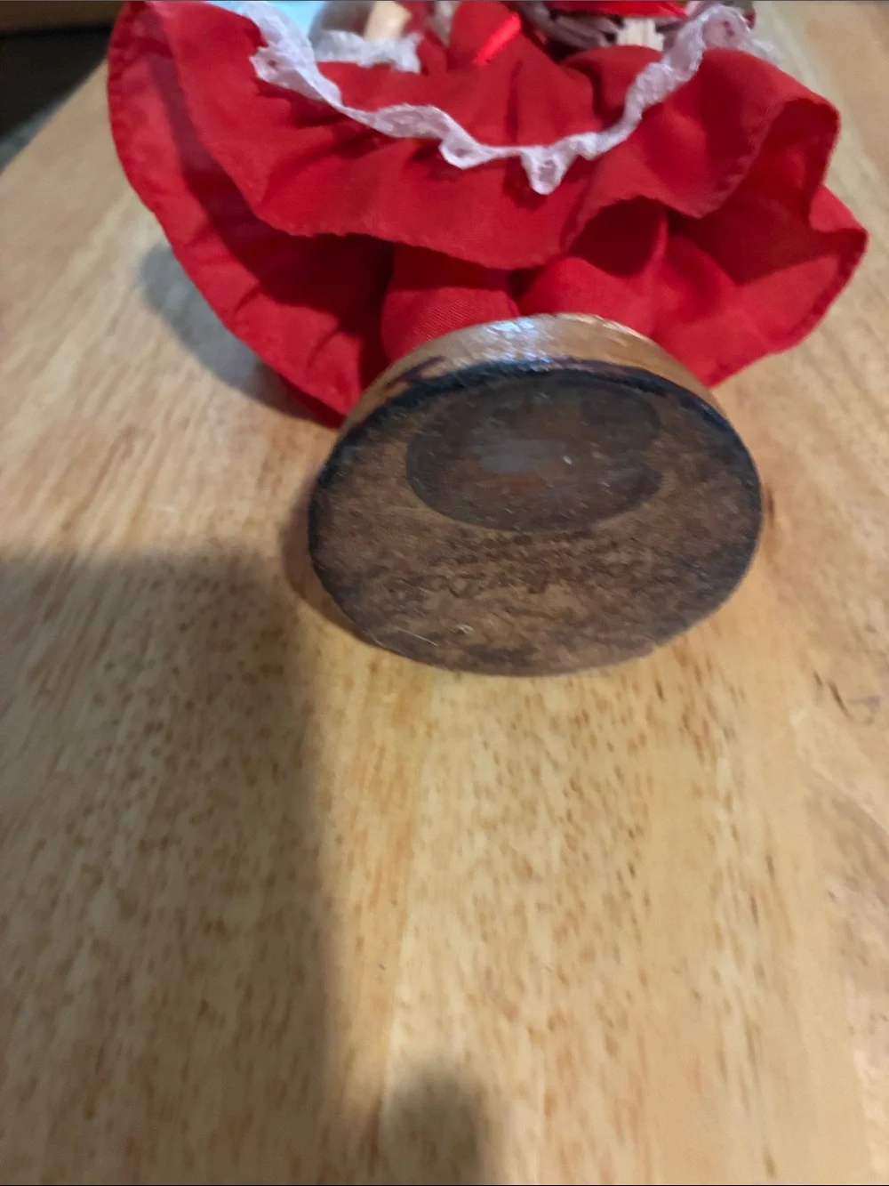 Small, Red Vintage Doll with Basket - Miss Japanese December